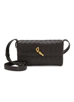 -----------BOTTEGA VENETA ---- ------------ ----Mini Intrecciato 15 Leather Crossbody Bag --