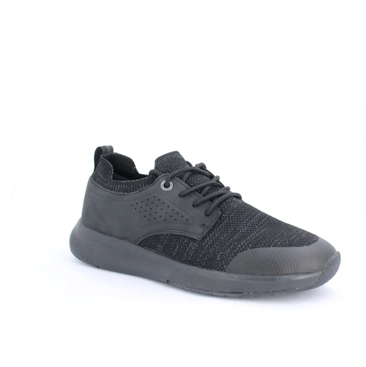 ACTON MENS LACEUP TRAINERS-BLACK