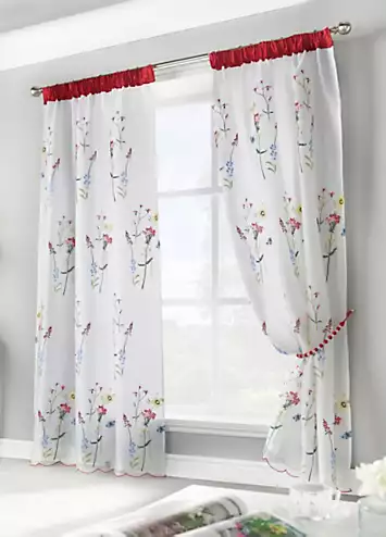 Alan Symonds Springfield Embroidered Pair of Lined Pencil Pleat Curtains | Kaleidoscope