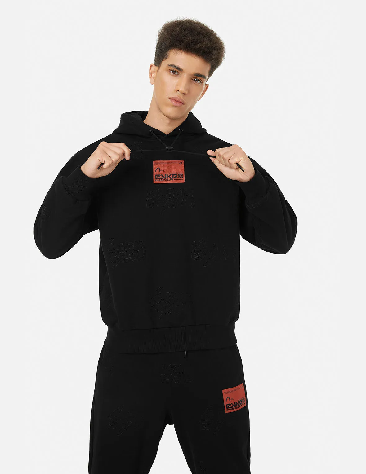 Allover Logo Regular Fit Quilting Hoodie