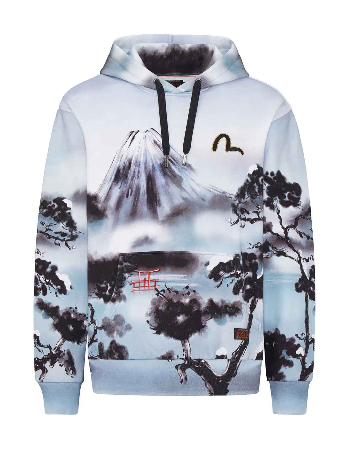 Allover Mountain and Taka Print Hoodie