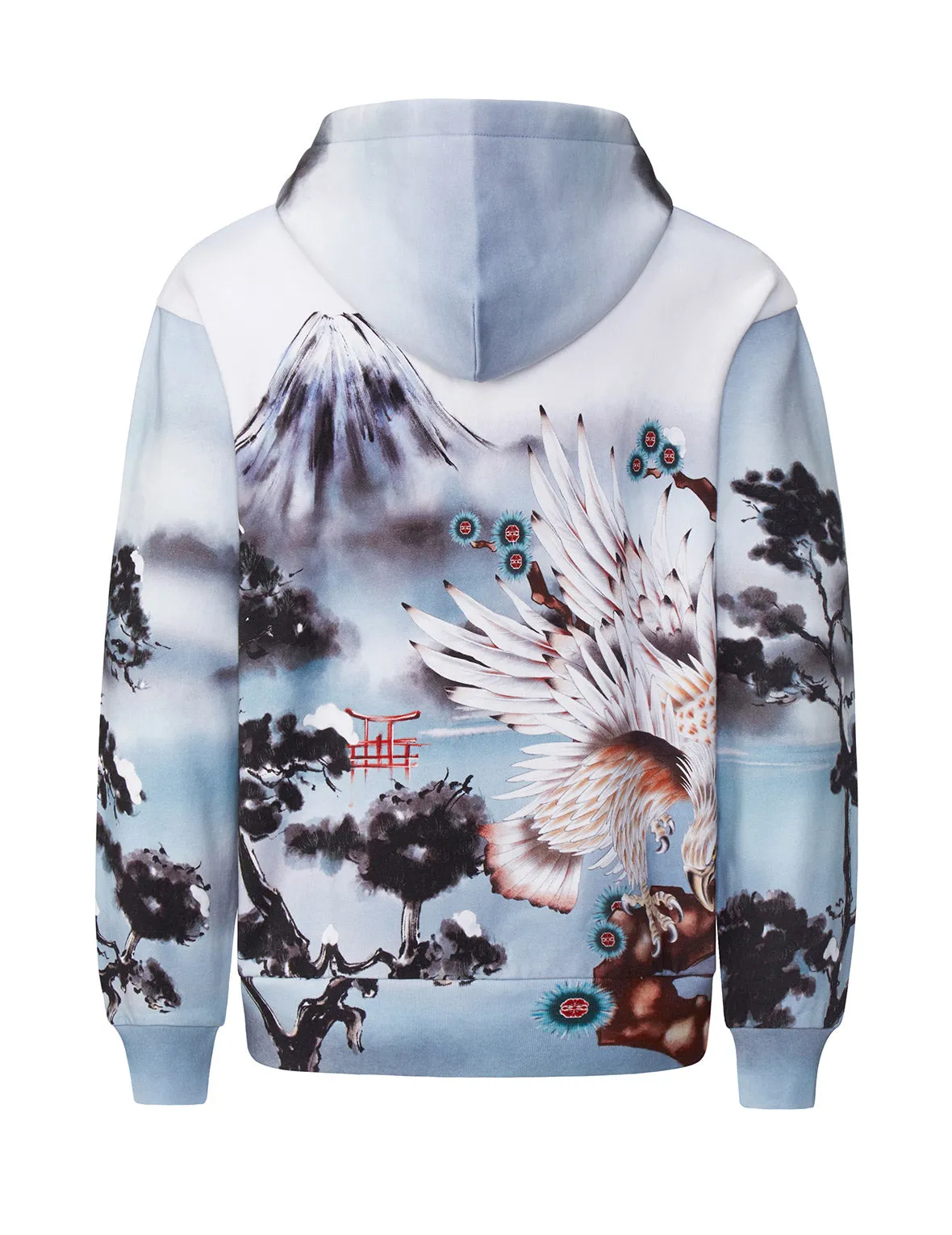 Allover Mountain and Taka Print Hoodie