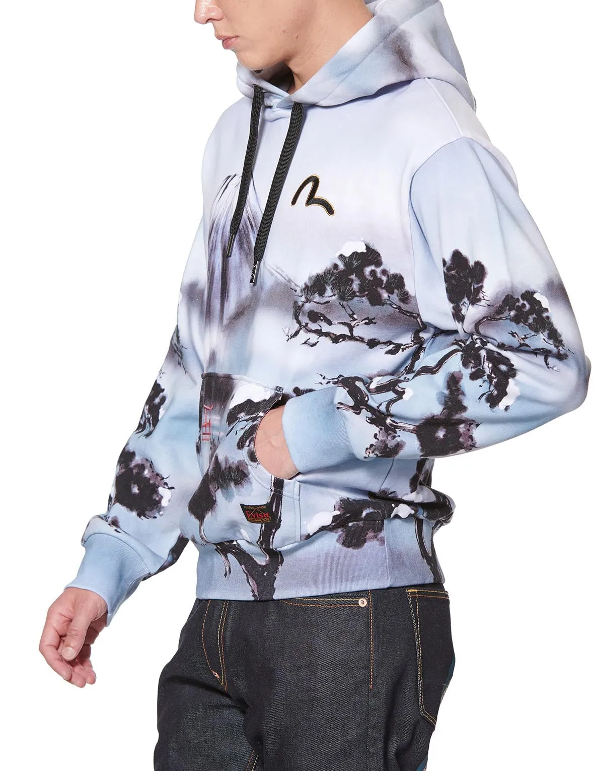 Allover Mountain and Taka Print Hoodie