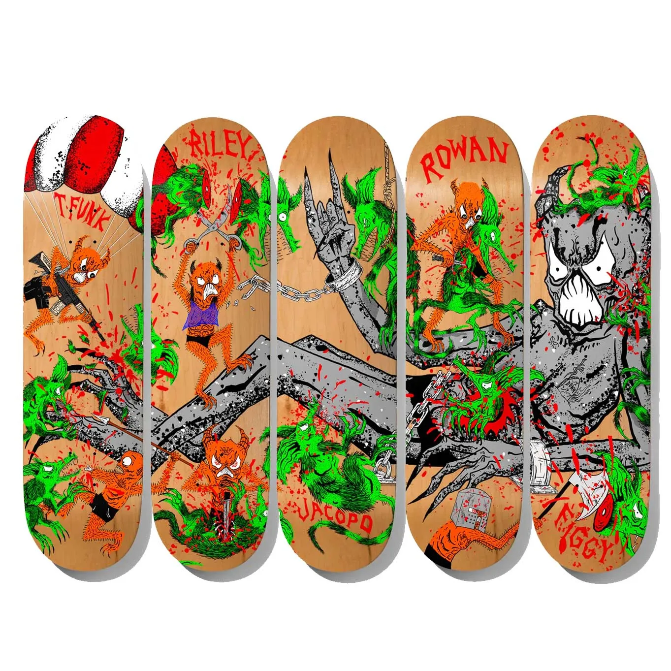 Baker Skateboards - 8.25 Jacopo Carozzi Toxic Rats Neckface Skateboard Deck