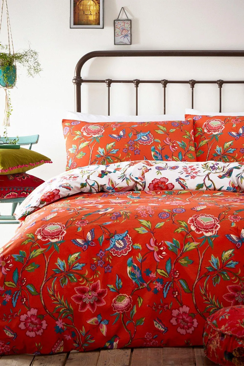 Bedding | Pomelo Tropical Floral Reversible Duvet Cover Set | Furn