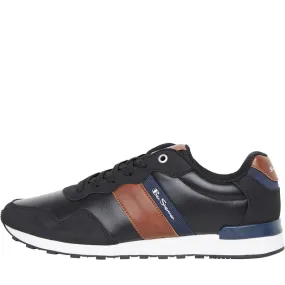 Ben Sherman Mens Owen Retro Run Trainers Black