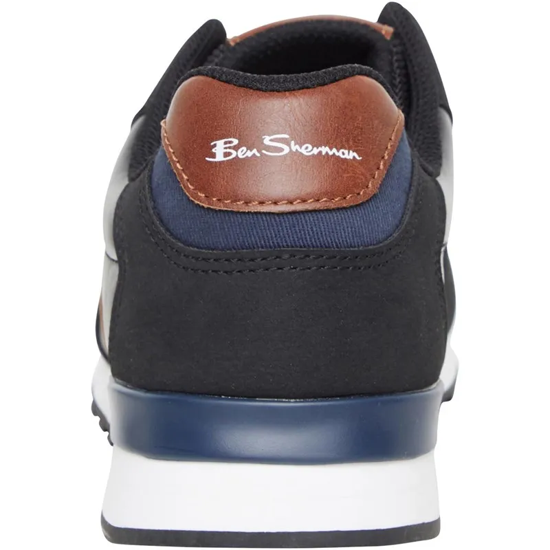 Ben Sherman Mens Owen Retro Run Trainers Black