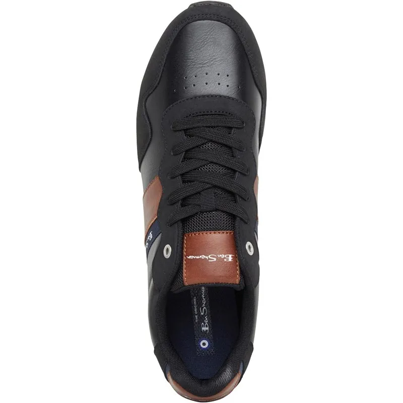 Ben Sherman Mens Owen Retro Run Trainers Black