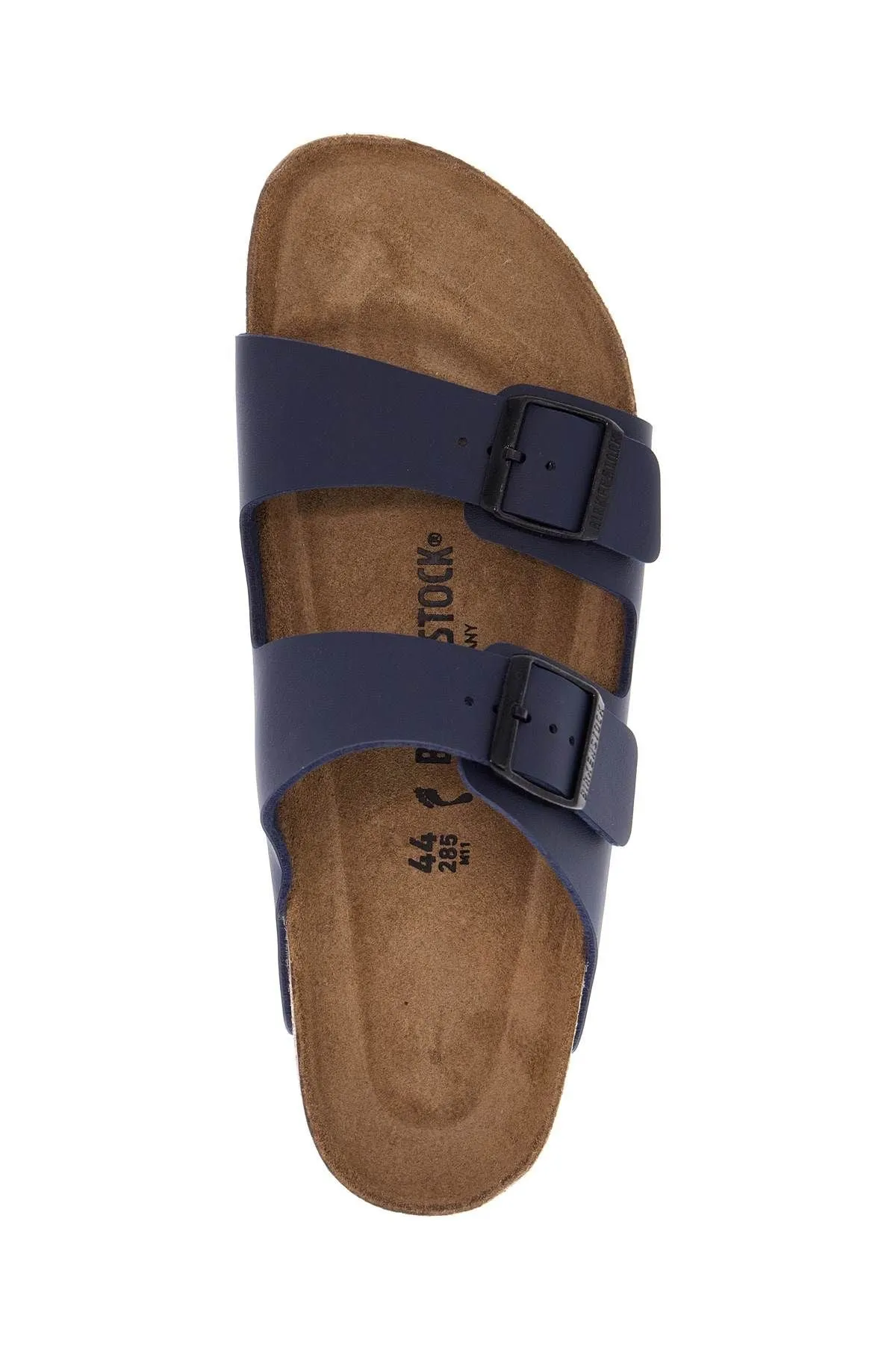 Birkenstock Dark Blue Arizona Sandals In Birkoflor With Cork Sole