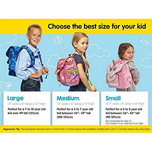 Bixbee Kids Backpack, Childrens Backpack for Girls & Boys, Water Resistant Backpack with Pockets, Durable Zippers & Easy Carry D