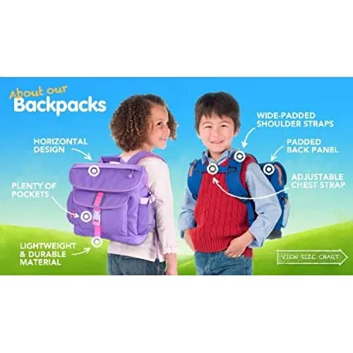 Bixbee Kids Backpack, Childrens Backpack for Girls & Boys, Water Resistant Backpack with Pockets, Durable Zippers & Easy Carry D