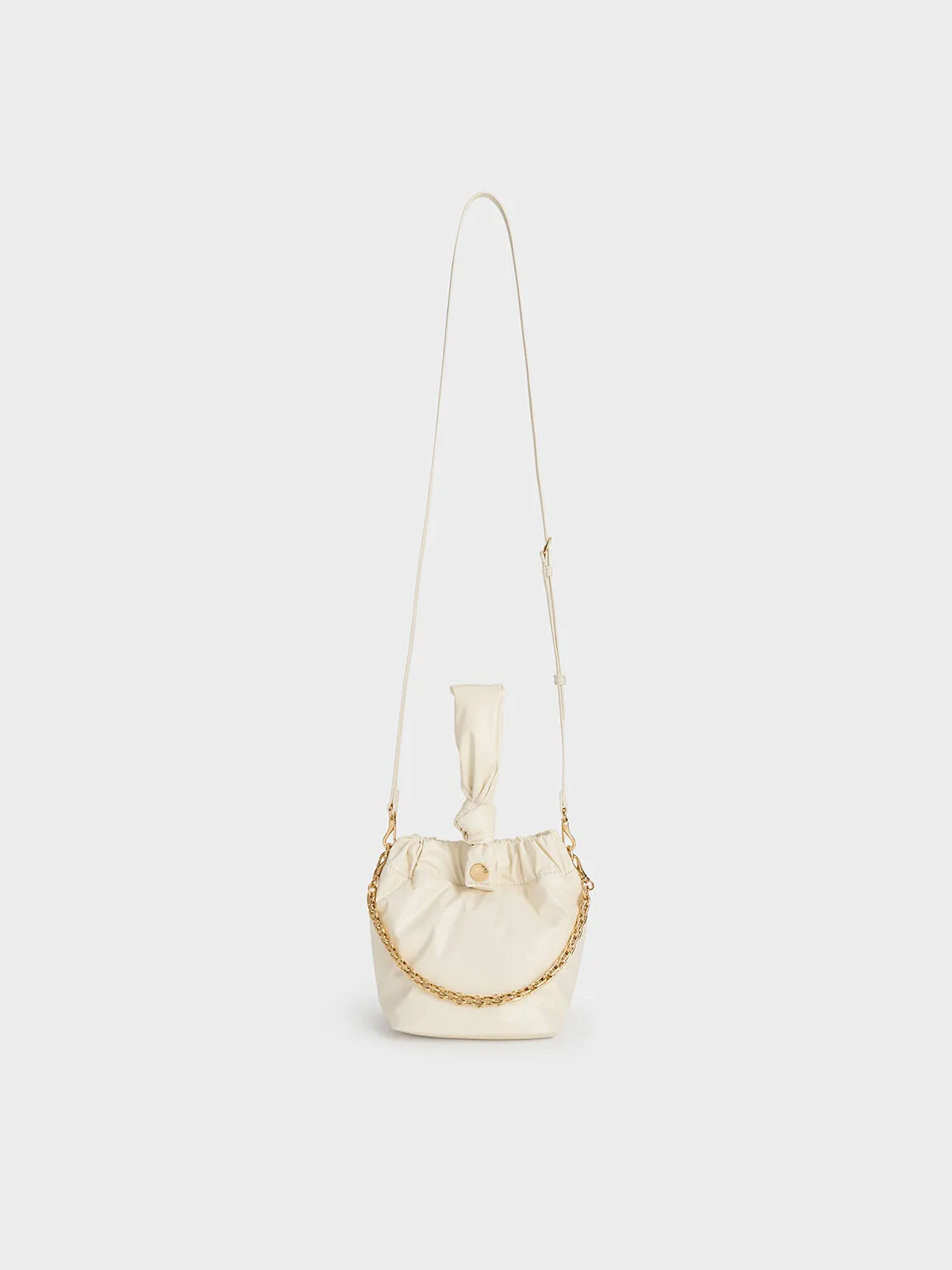 Caia Knotted Dumpling Bag - Cream