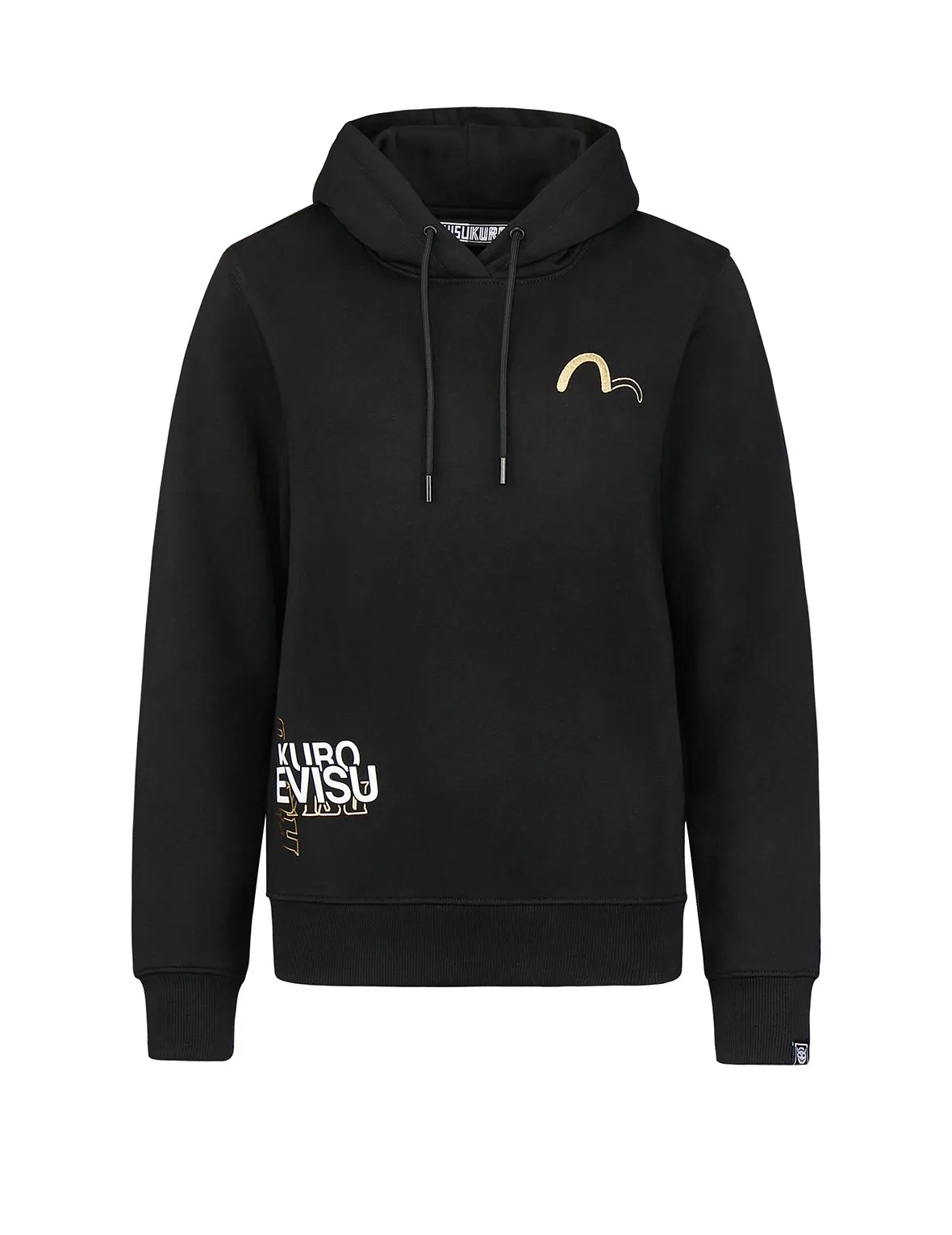 Calligraphy and Logo Print Hoodie