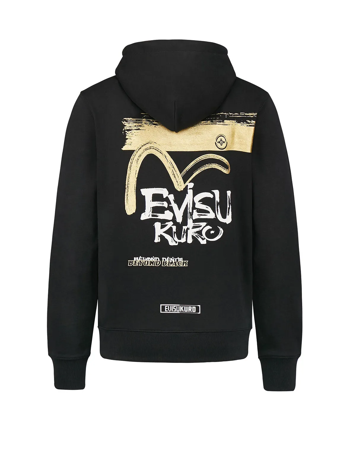 Calligraphy and Logo Print Hoodie