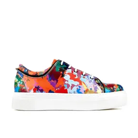 CAMILA  SUMMER MULTI - Women's white sole trainers in eye catching soft leather