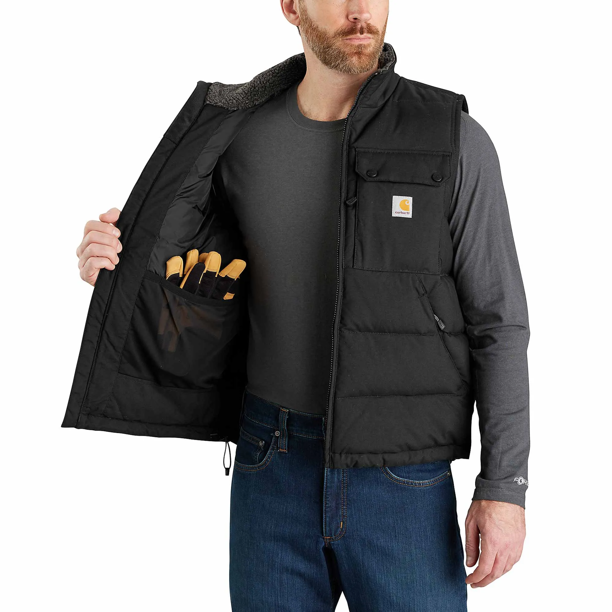 Carhartt 105475 Montana Insulated Vest Gilet Bodywarmer Black Size Medium