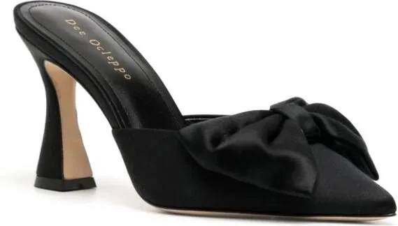 Dee Ocleppo Maldives 80mm bow-detail mules Black