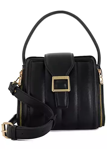 Dune London Black Dashers Quilted Mini Crossbody Bag | Grattan