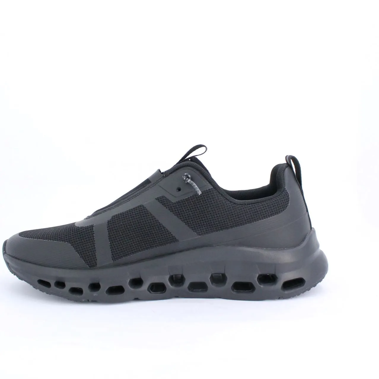 ERNESTO MENS SLIPON TRAINERS-BLACK