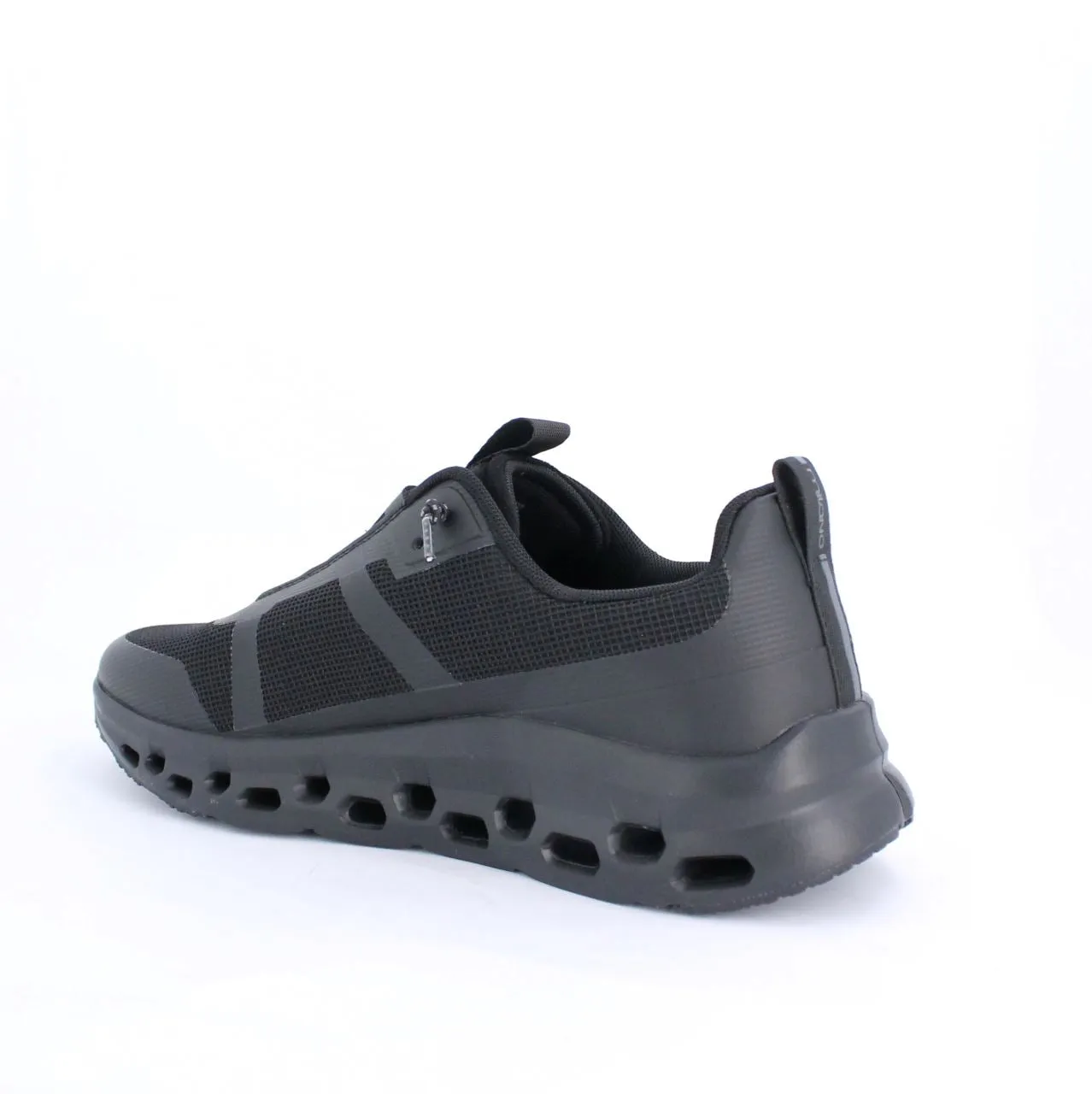 ERNESTO MENS SLIPON TRAINERS-BLACK