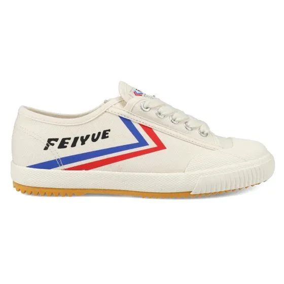 Feiyue FE LO 1920 Canvas Trainers - Ivory/Blue/Red