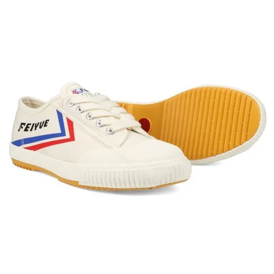 Feiyue FE LO 1920 Canvas Trainers - Ivory/Blue/Red