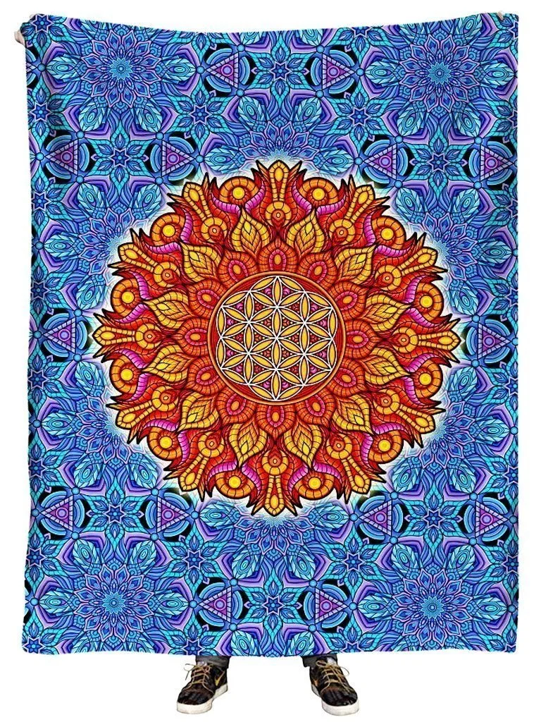 Flower of Life Plush Blanket