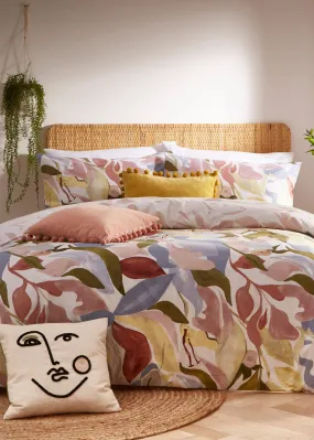 furn. Amarosa Abstract Floral Duvet Cover Set Pink