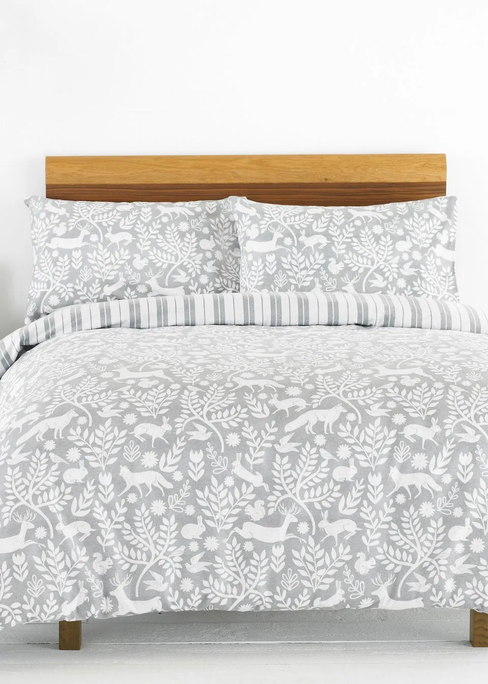 furn. Skandi Woodland Floral Brushed Cotton Duvet Cover Set