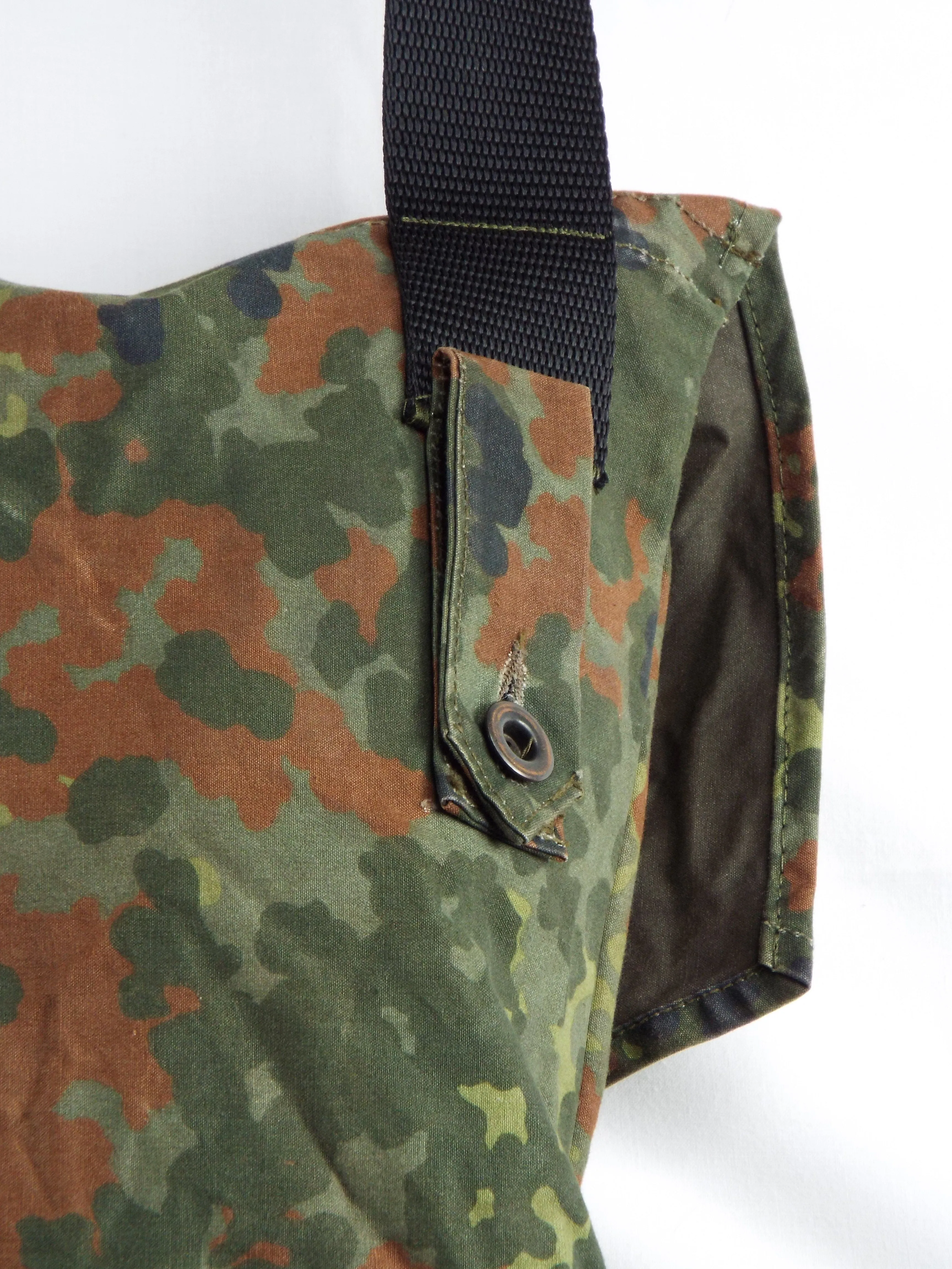 German Flecktarn camo general purpose bag - with added shoulder strap