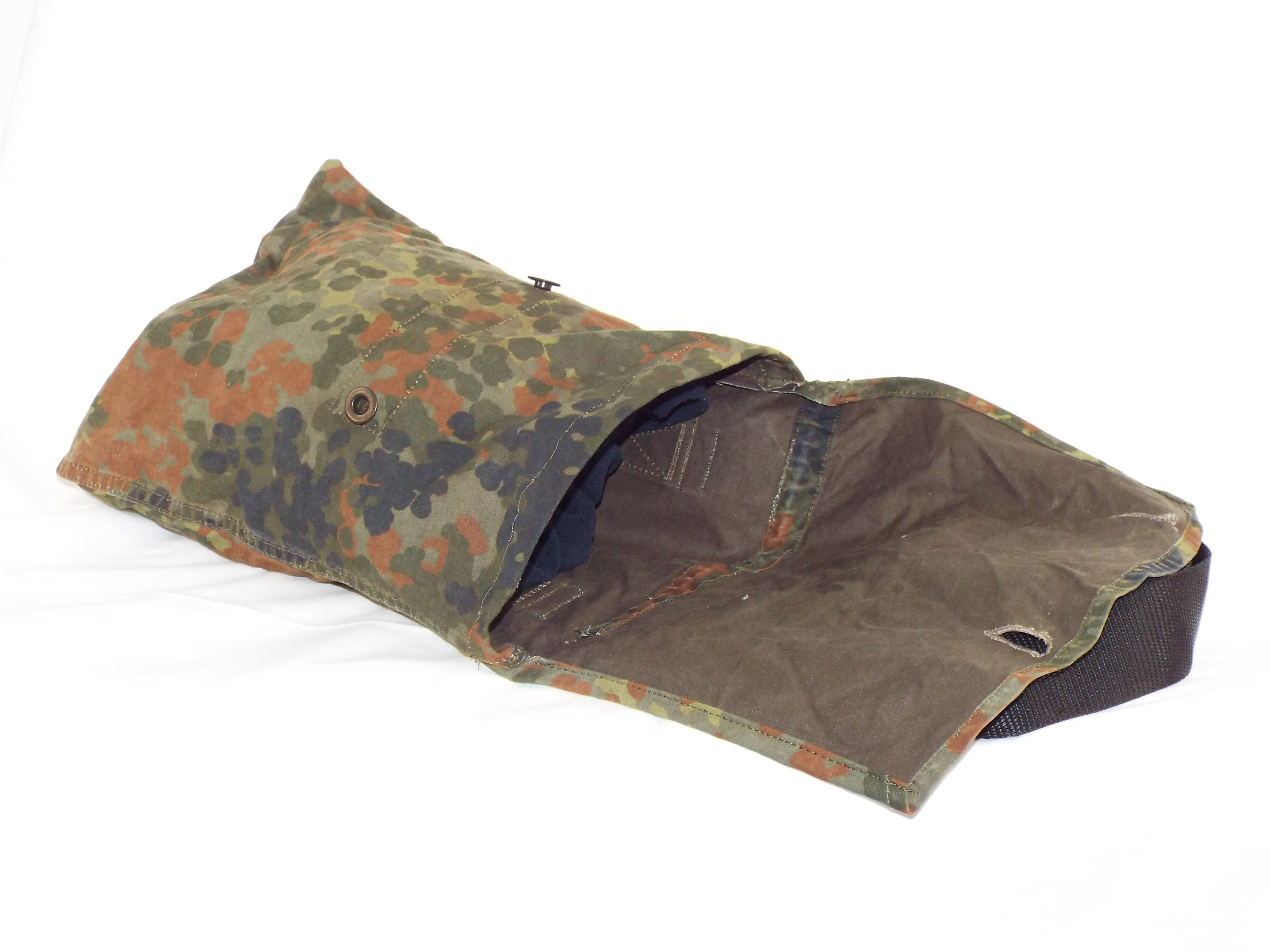 German Flecktarn camo general purpose bag - with added shoulder strap