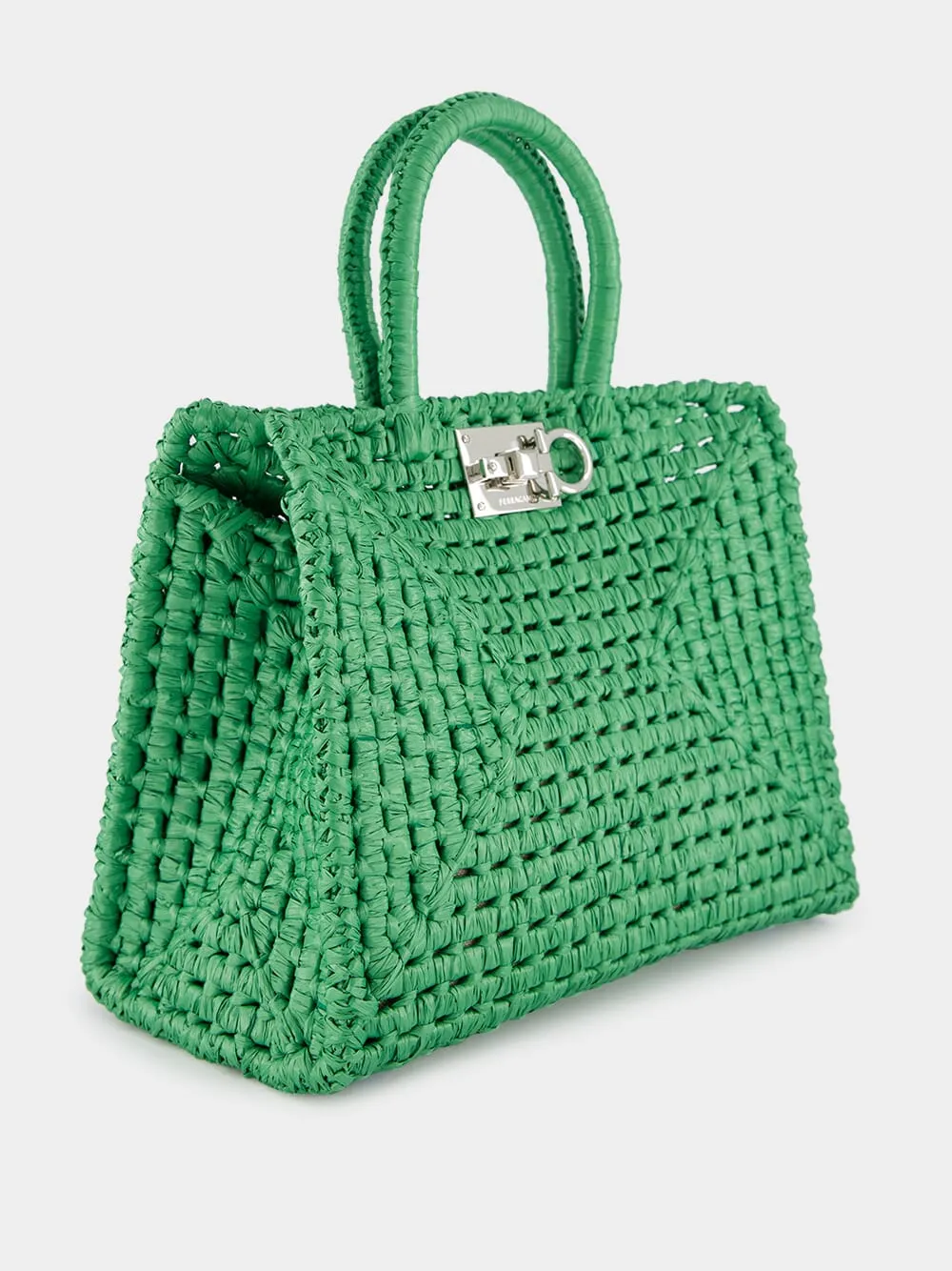 Green Medium Studio Box Bag