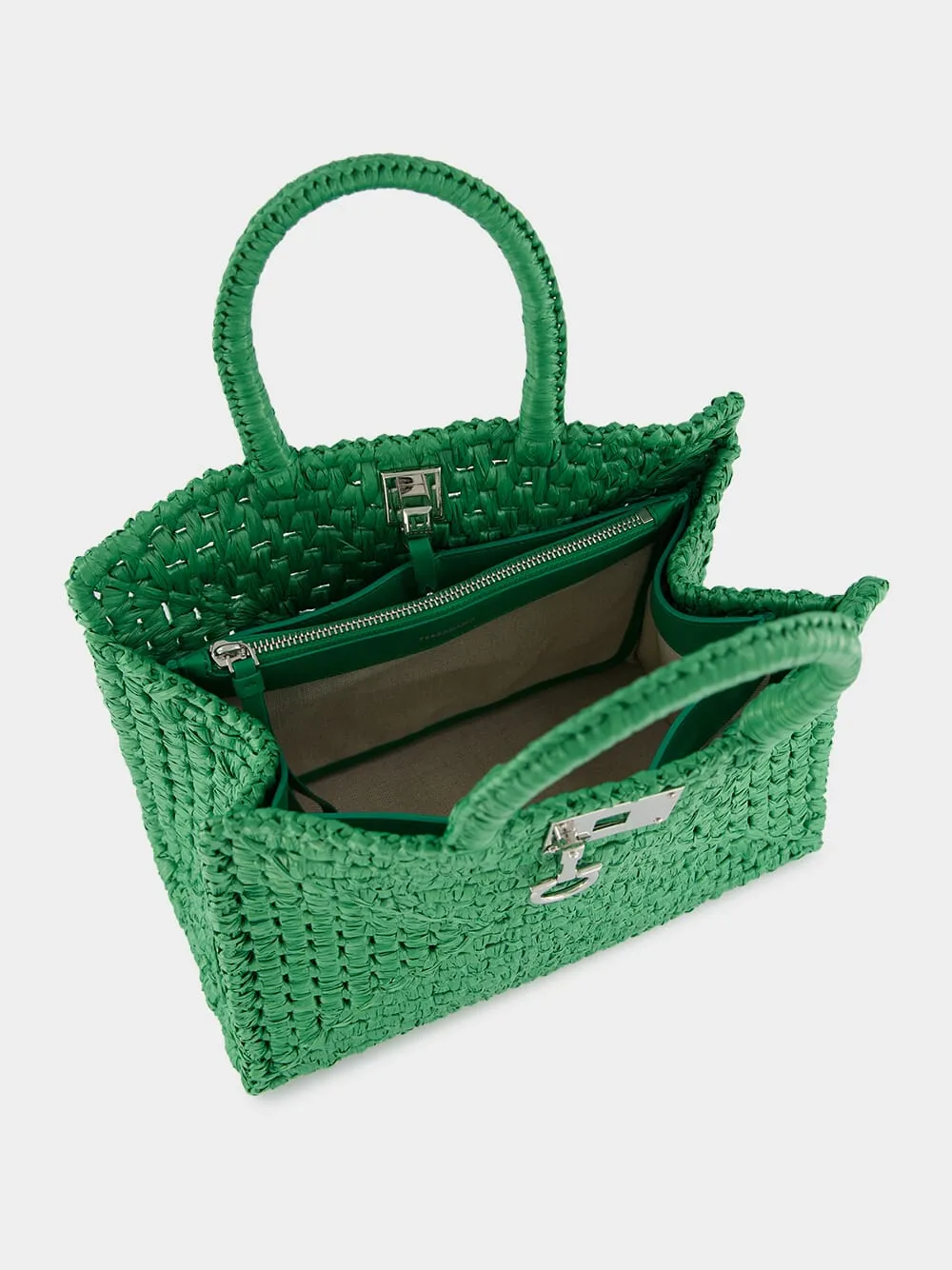 Green Medium Studio Box Bag