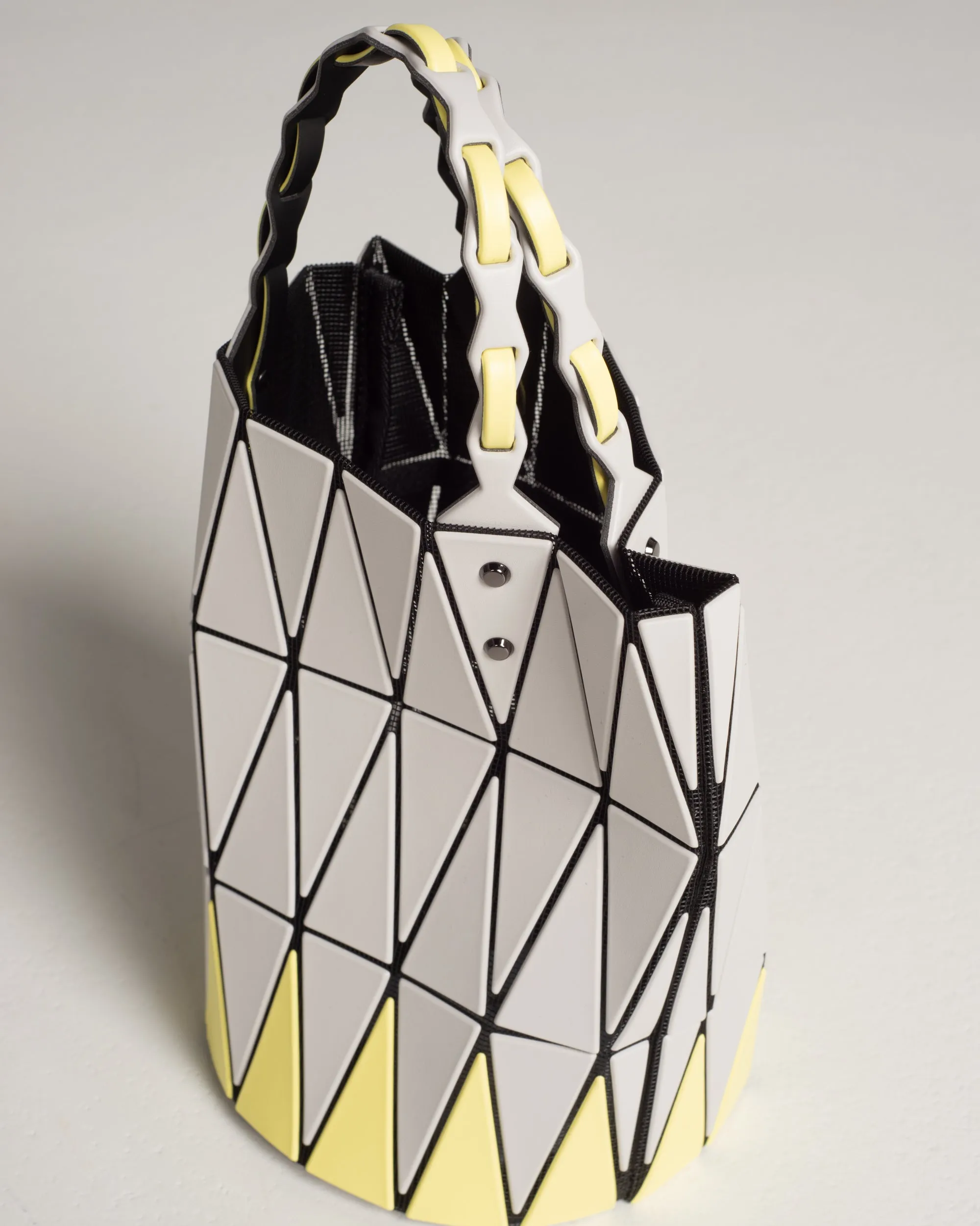 Grey and Yellow Bucket Bag