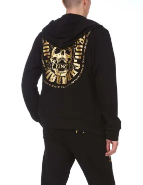 Heraldry Printed Zip-up Hoodie