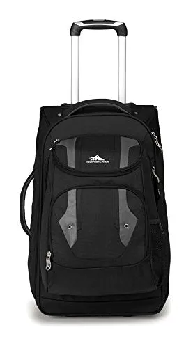 High Sierra Adventure Access Carry On Wheeled Backpack, Black/Charcoal