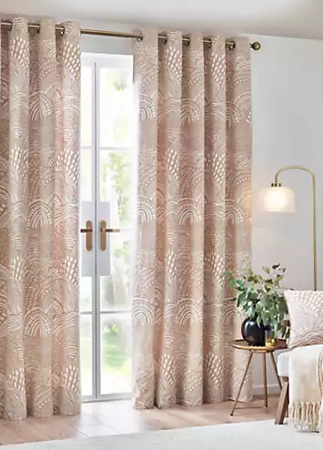 Hoem Nola Lined Pair of Eyelet Curtains | Kaleidoscope