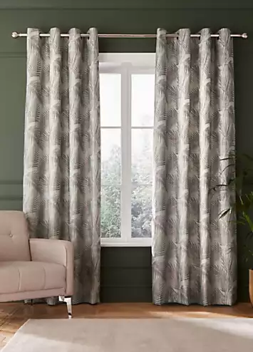 Hyperion Interiors Tamra Palm Pair of Eyelet Curtains | Kaleidoscope