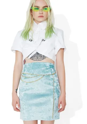 Ice Blue Croc Skirt-