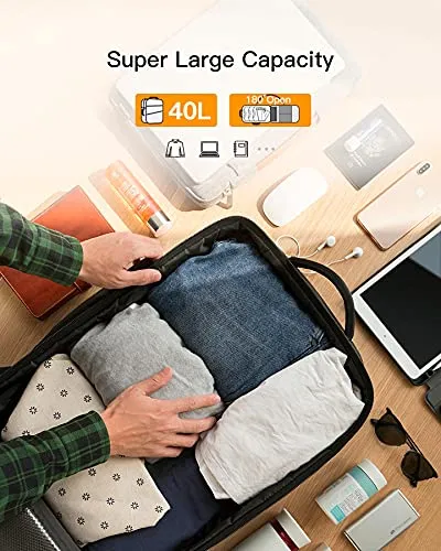 Inateck Cabin Luggage Carry On Backpack for Travel, Flight Approved 40 Litre Business Travel Rucksack Hand Luggage Fit 17 Inch L