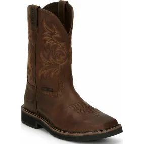 Justin Work Stampede Men's Steel Toe Western Work Boot