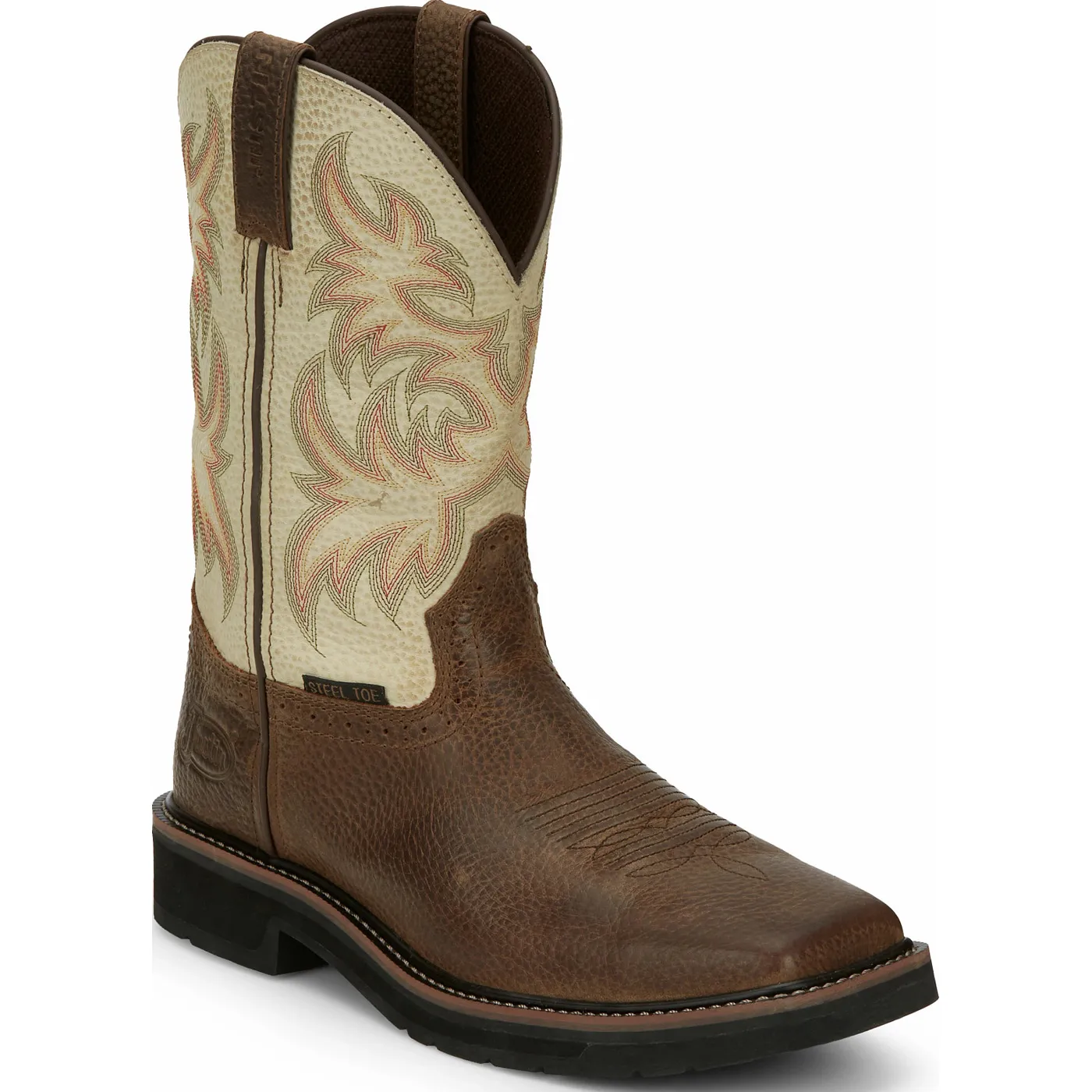 Justin Work Stampede Steel Toe Western Work Boot