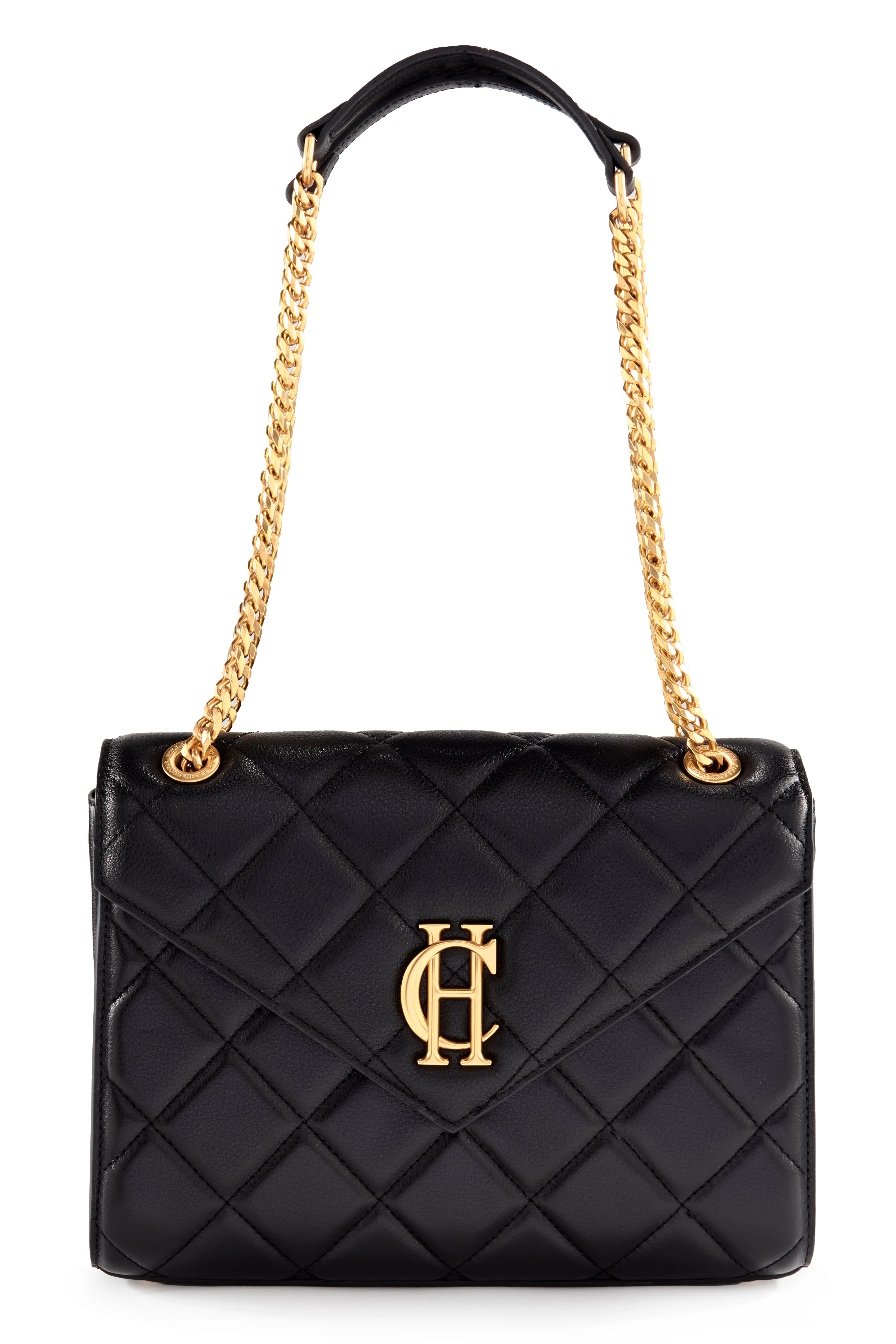 Knightsbridge Shoulder Bag (Black Leather)