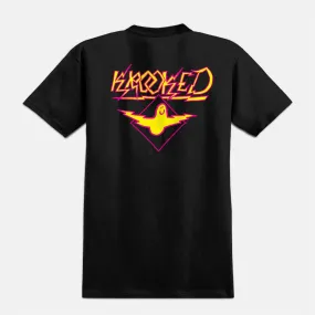 Krooked Skateboards - Bird Lightening T-Shirt - Black / Magenta / Yellow