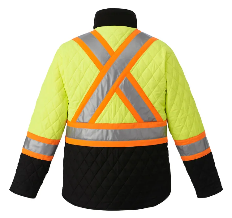 L01210 - Zircon - Cotton Canvas Reversible to Polyester Hi-Vis Insulated Jacket