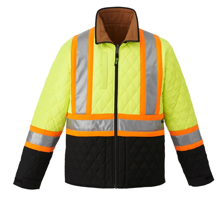 L01210 - Zircon - Cotton Canvas Reversible to Polyester Hi-Vis Insulated Jacket