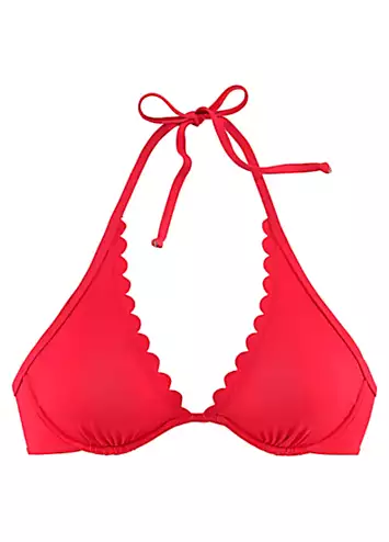 LASCANA Scalloped Edge Underwired Bikini Top | Kaleidoscope