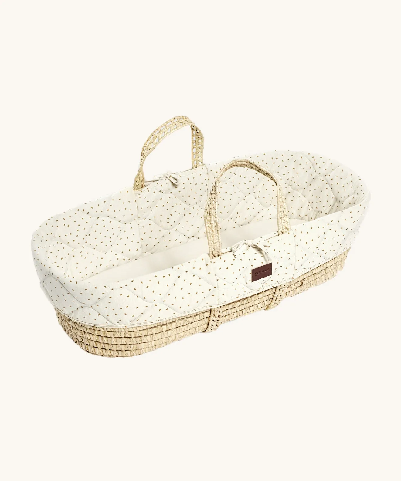 Little Green Sheep Natural Quilted Moses Basket & Mattress