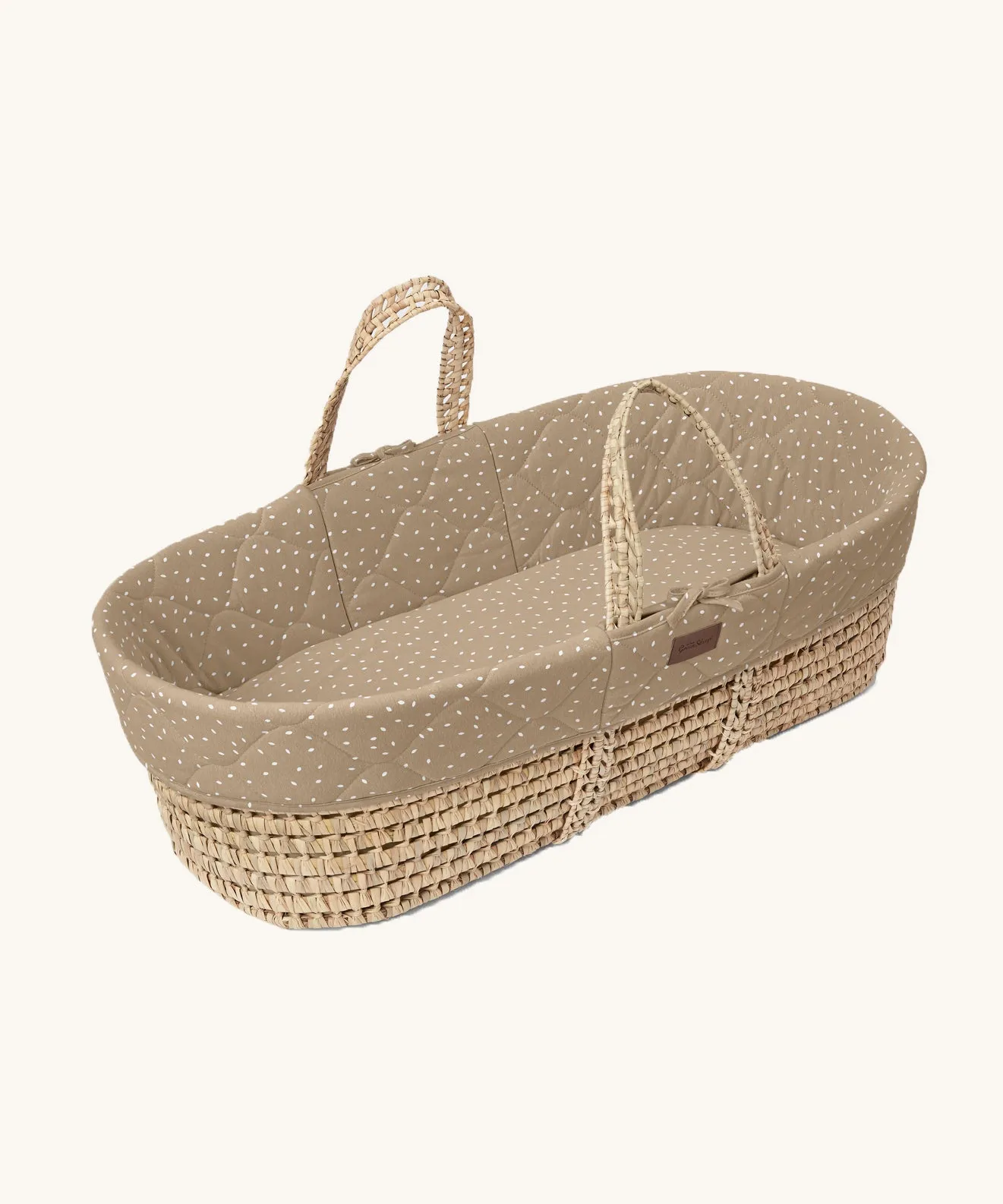 Little Green Sheep Natural Quilted Moses Basket & Mattress