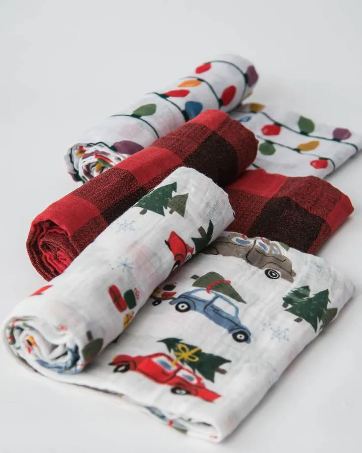 Little Unicorn Cotton Muslin Swaddle Blanket Set - Holiday Haul